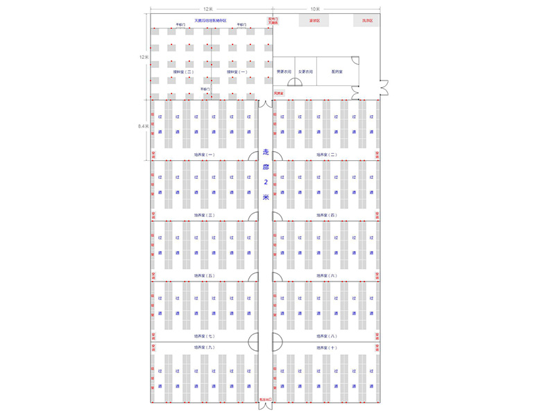 900平米組培室平面設(shè)計(jì)圖