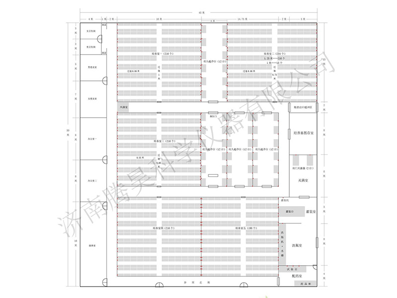 3000平米組培室平面設(shè)計(jì)圖